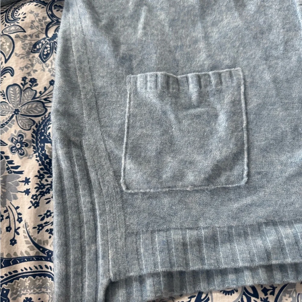 Free People Librarian Luna Cardigan Size M in Blue Knit Sweater Y2K - Picture 6 of 11